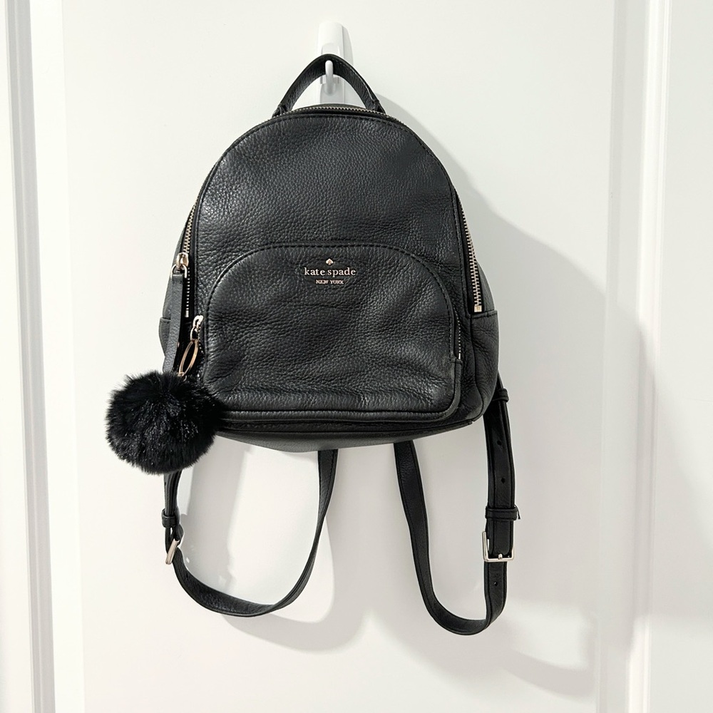 Kate Spade Black Leather Women's Mini Backpack